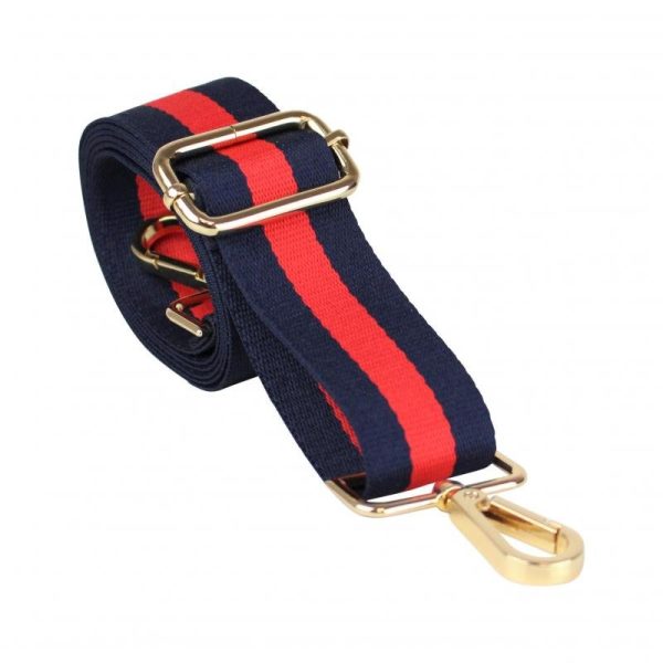 Woven strap - Striped red/blue (g)
