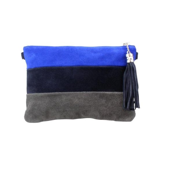 🌞 SUMMER SALE! Three coloured bag - Donkerblauw