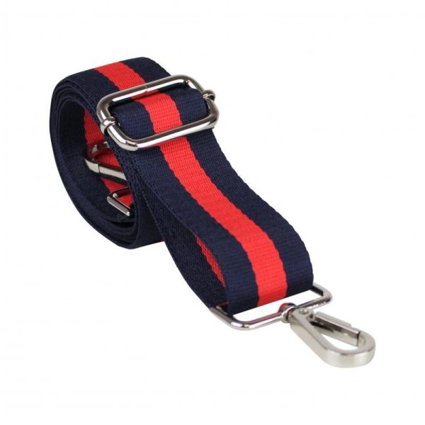 Woven strap - Striped red/blue (z)