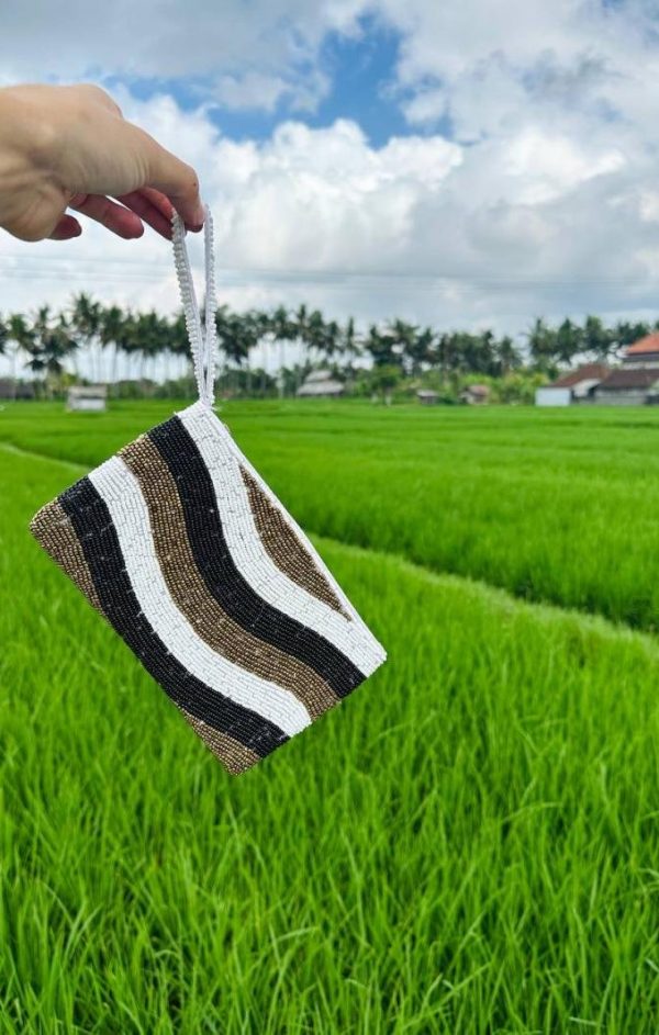 Bali bag - Stripe goud
