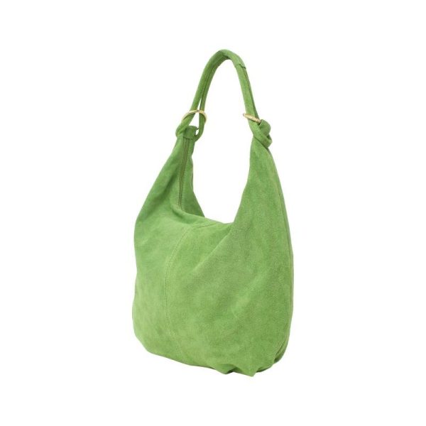 SALE! Suède ring shopper - Appelgroen