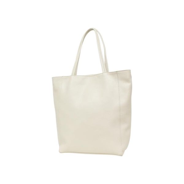 Leather paperbag - Beige