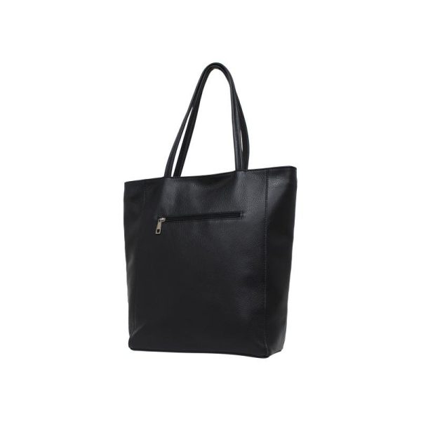 Leather paperbag - Zwart