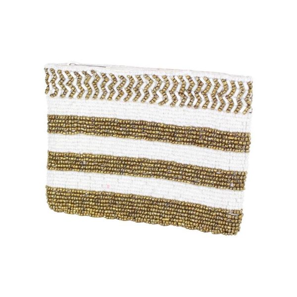 Bali wallet - Stripe goud