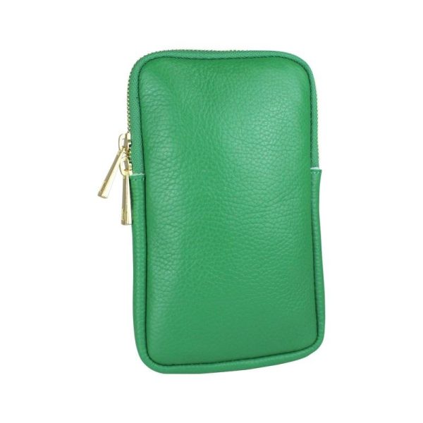 Call me up leather - Lichtgroen (goud)