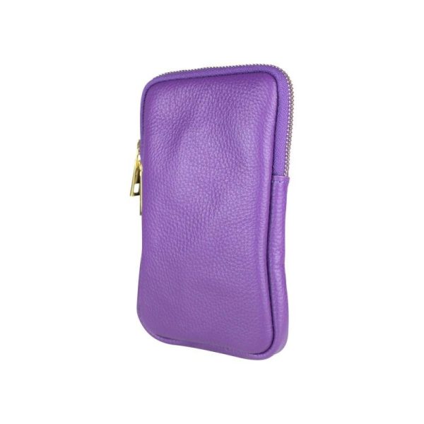 Call me up leather - Paars (zilver)
