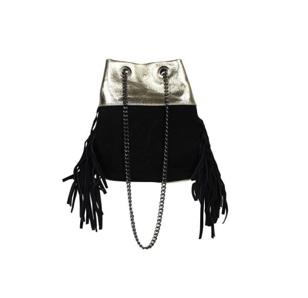 SALE! Buidel bag - Zwart & goud