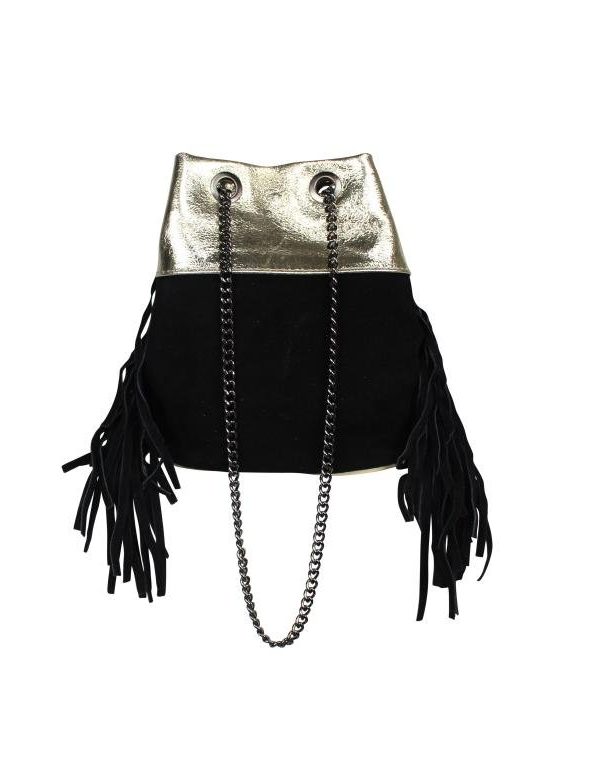 SALE! Buidel bag - Zwart & goud