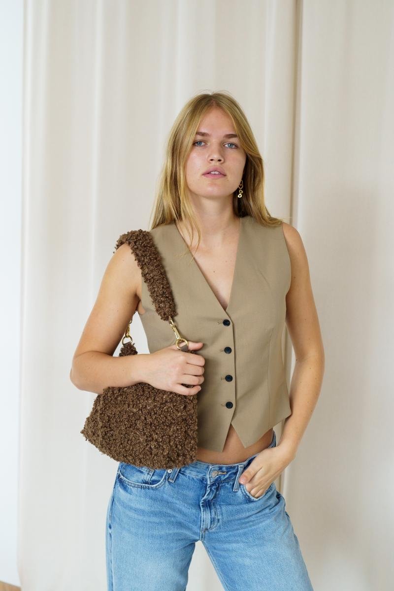 Teddy strap - Bruin (short) - Afbeelding 3