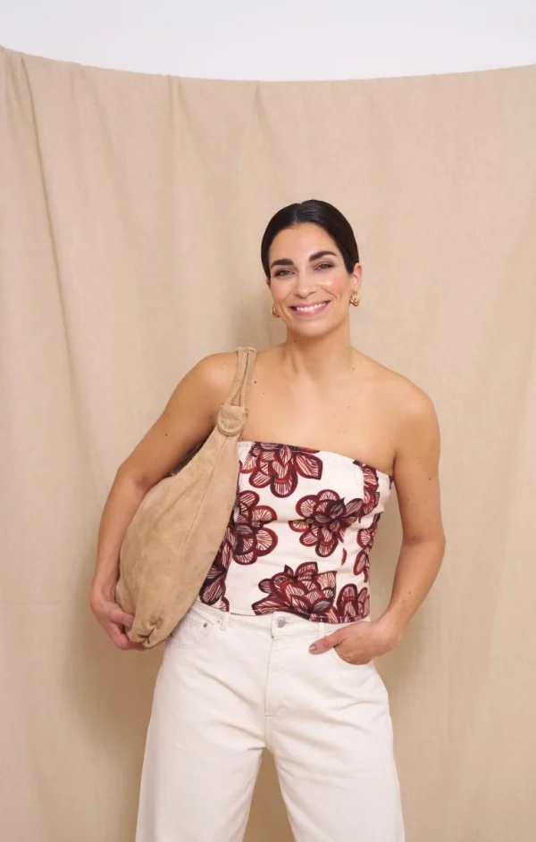 Suède ring shopper - Beige