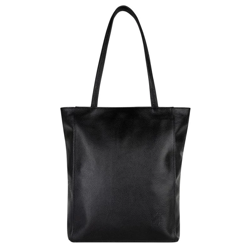 Leather paperbag - Zwart